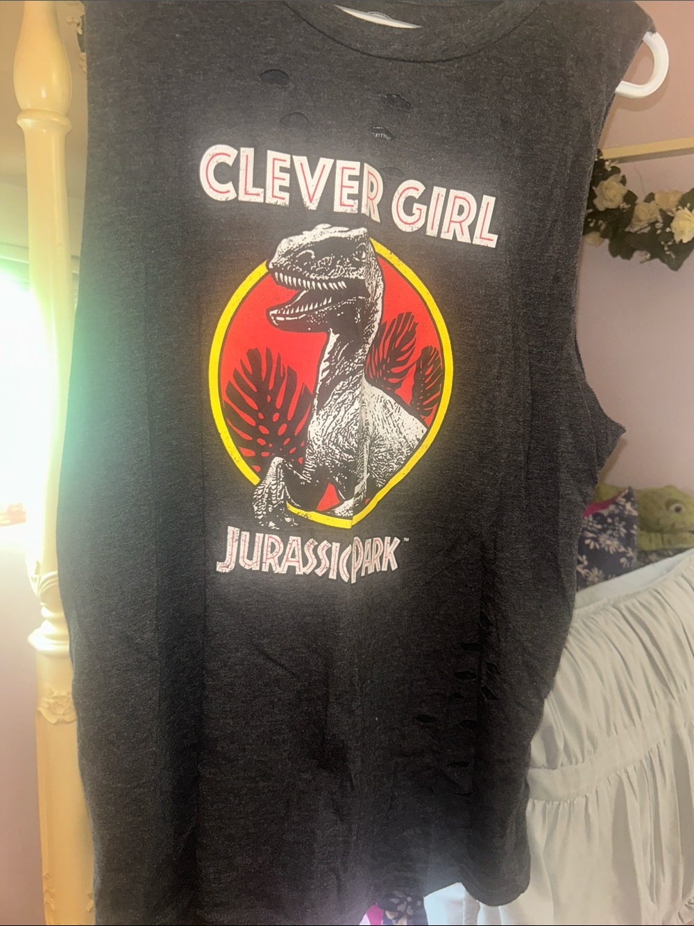 Jurassic Park 'Clever Girl' Black Graphic Tank Top - Women's